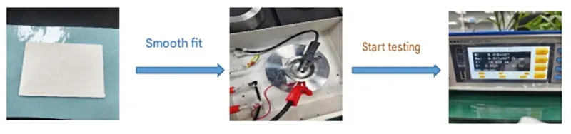 Sheen Technology laboratory Boron Nitride Thermal Pad Volume resistivity testing